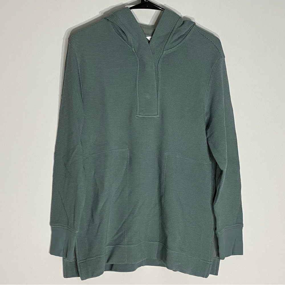 Athleta Size XXS Hoodie Sweater Snap Buttons Oversized Comfortable Athletic Used